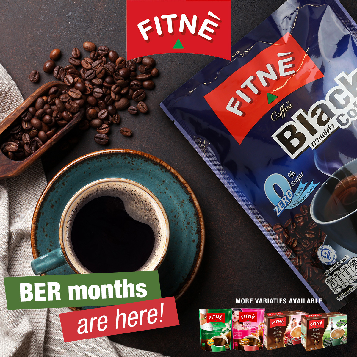 Promotional poster with Fitné coffee 